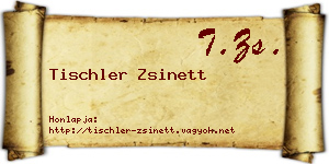Tischler Zsinett névjegykártya